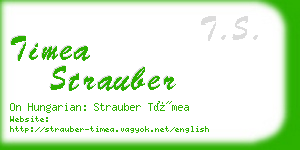 timea strauber business card